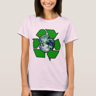 Camiseta Reciclar para a terra do planeta