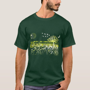 Camiseta Reciclar - Raízes brancas puras