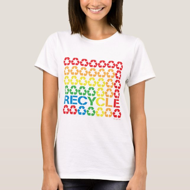 Camiseta reciclar retro (Frente)