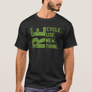 Camiseta RECICLAR REUSE RENOVAR RETHINK Earth Day Environme