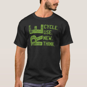 Camiseta RECICLAR REUSE RENOVAR RETHINK Earth Day Environme