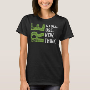 Camiseta RECICLAR REUSE RENOVAR RETHINK Earth Day Environme