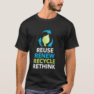 Camiseta Recicle Reutilize Renove Repense Dia da Terra Ambi
