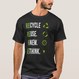 Camiseta Recicle Reutilize Renove Repense Dia da Terra Ambi