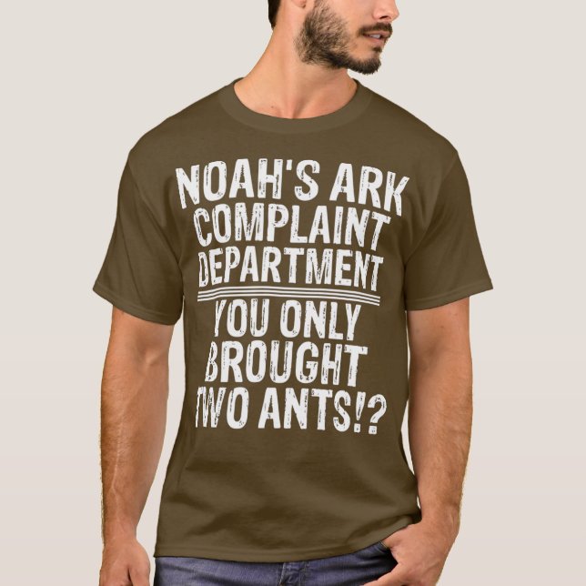 Camiseta Reclamação de Arca Noahs Anteater Manteve Apenas 2 (Frente)