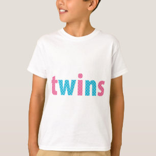 Camiseta RECOLHA DE GÊMEOS - mistura {aqua + rosa}