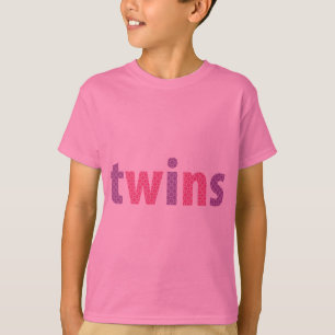 Camiseta RECOLHA DE GÊMEOS - raparigas {violet + rosa}
