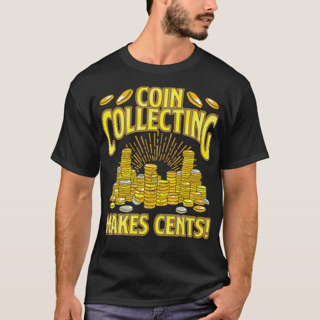 Camiseta Recolha De Moedas Torna Os Centavos Moedas Engraça (Frente)