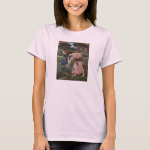 Camiseta Recolhendo Rosebuds por John William Waterhouse
