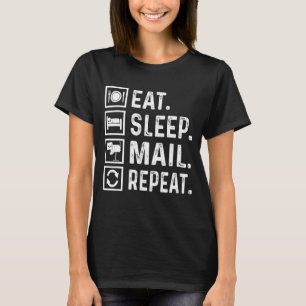 Camiseta Recolher Correio Repetir Dia dos Trabalhadores Pos