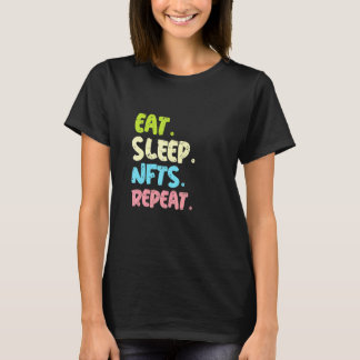 Camiseta Recolher Nfts De Sono Repetir Para Coletor Nft