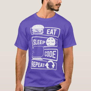 Camiseta Recoloque o código de latência Repetindo o program