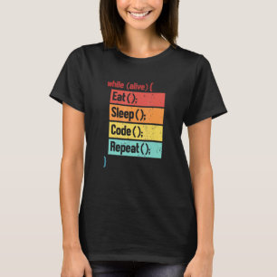 Camiseta Recoloque o código de latência Repetir o desenvolv