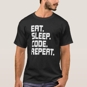 Camiseta Recoloque o código de latência Repetir programador