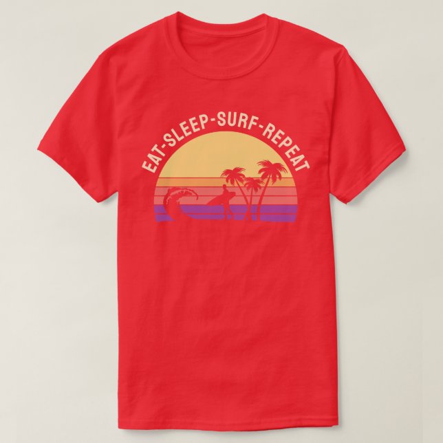 Camiseta Recoloque o Surf de repouso 1 (Frente do Design)