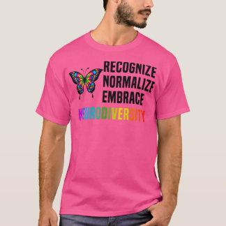 Camiseta Reconhecer a normalização da diversidade de abraço