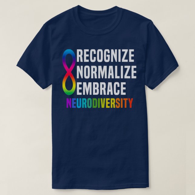 Camiseta Reconhecer normalizar abraçar a diversidade 2 (Frente do Design)