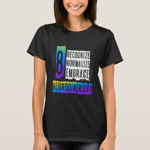 Camiseta Reconhecer Normalizar Adotar Autismo De Neurodiver