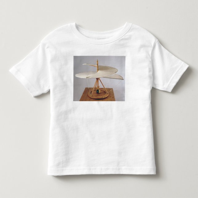 Camiseta Reconstrução modelo do design de da Vinci (Frente)
