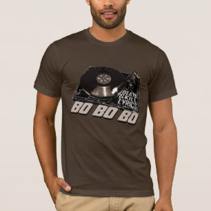 CAMISETA RECORADOR DE REGISTRO DE LETRAS DE HIP HOP BO BO B