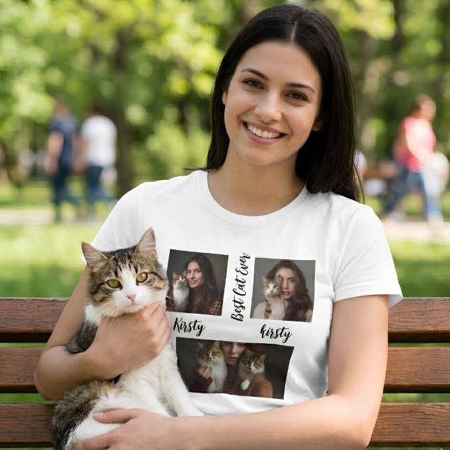 Camiseta Recordo personalizado simples de foto e nome de ga (Criador carregado)