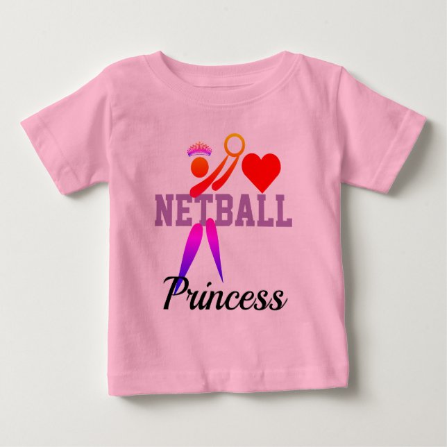 Camiseta Recorte GS Player de diversão Art Netball Princesa (Frente)