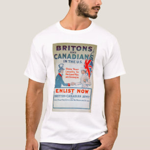 Camiseta Recrute agora Britânicos e canadenses (US02108)
