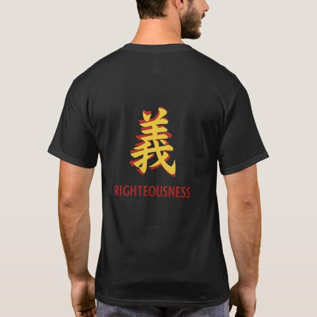 Camiseta Rectitude(Rigor) - Caminho do Hetero (義, Gi) (Verso)