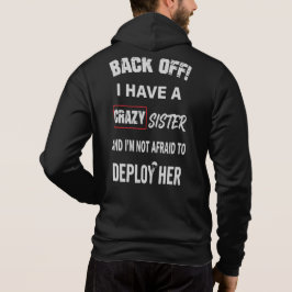 Camiseta Recue-se Tenho Irmã Louca Aviso