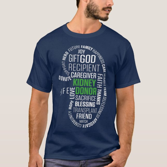 Camiseta Recuperação de cirurgia de doador de transplante r (Frente)