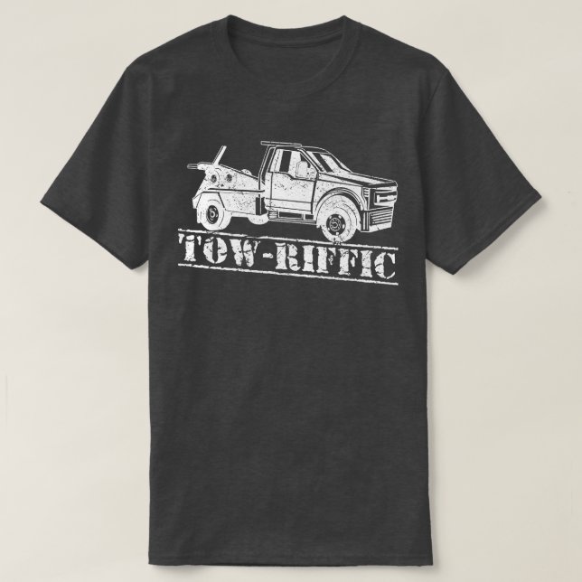 Camiseta Recuperação de destruição - Caminhão de reboque d (Frente do Design)