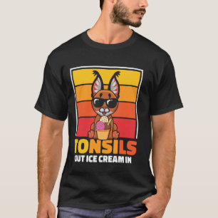 Camiseta Recuperação de Remoção de Amígdalas de Gato Caraca