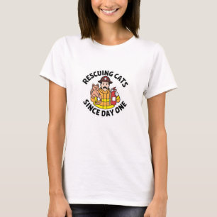 Camiseta Recuperando Gatos Desde O Primeiro Dia