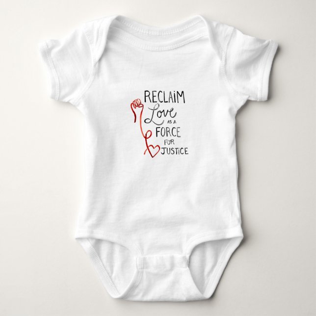 Camiseta Recupere o amor como uma força para a luva longa (Frente)