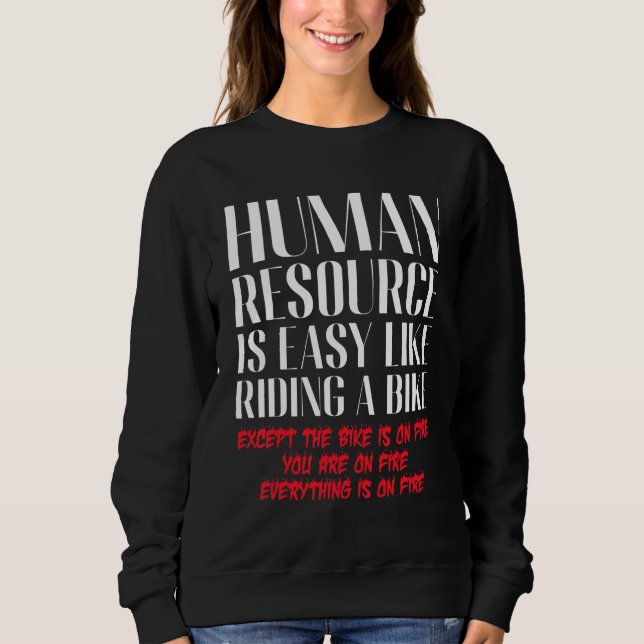 Camiseta Recursos Humanos É Fácil Como Andar De Bicicleta E (Frente)