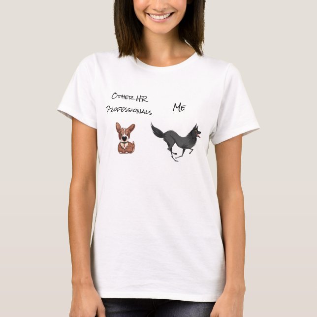 Camiseta Recursos Humanos Lobo Cão Outros Profissionais de  (Frente)