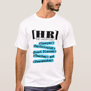 Camiseta Recursos Humanos não oficial Engraçado HR