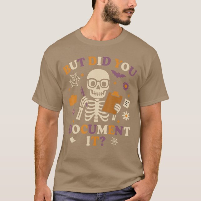 Camiseta Recursos Humanos RH Halloween Mas Você Documentou  (Frente)