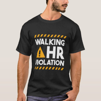 Camiseta Recursos Humanos Violação de RH a Pé