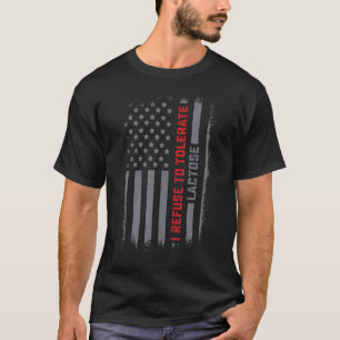 Camiseta Recuso-me a tolerar leite com leite intolerante à