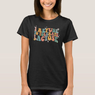 Camiseta Recuso-me a tolerar leite com leite intolerante à