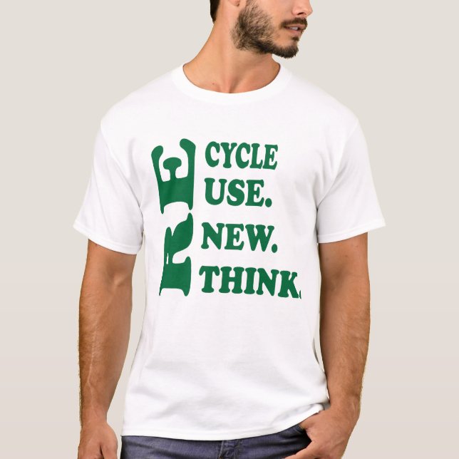 Camiseta Recycl Reuse Repensar Crise Ativismo Ambiental (Frente)