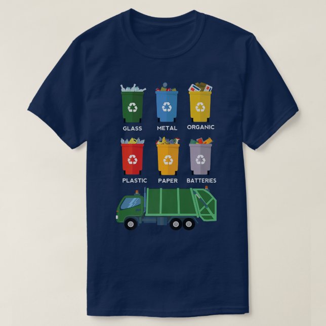 Camiseta Recycle Bin Garbage Day Waste Management Garbage T (Frente do Design)