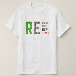 Camiseta Recycle Reuse Renew Rethink Crisis Environmental A