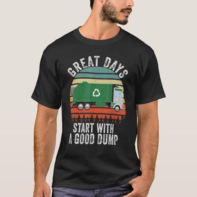 Camiseta Recycling Garbage Truck Trash Collector  Recycling (Frente)