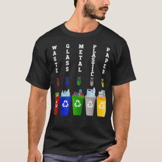 Camiseta Recycling Trash Sorting bins