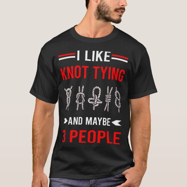 Camiseta Red 3 Pessoas Knot Tying (Frente)