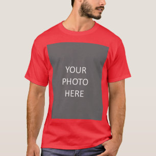Camiseta Red Add Your Image Photo Picture Logo