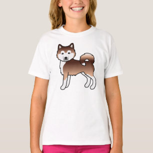 Camiseta Red Alaskan Malamute Cute Cartoon Dog