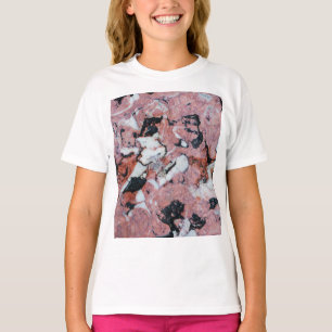 Camiseta Red and Black Brecciated Marble Stone Texture with